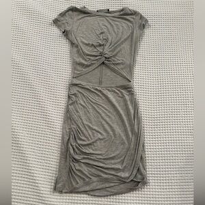 Blue blush Grey cut out dress